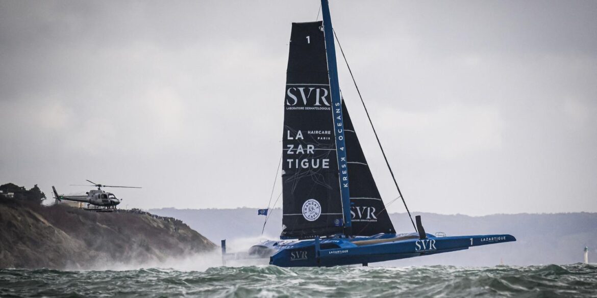 Triomphe en Mer : Franck Cammas et Tom Laperche gagnent la Transat Café L’Or avec SVR Lazartigue